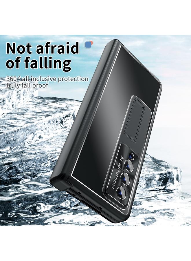 S-TOP Case For Samsung Galaxy Z Fold3 5G Aluminum Alloy Double Hinge Shockproof Phone Protective Case - Image 5