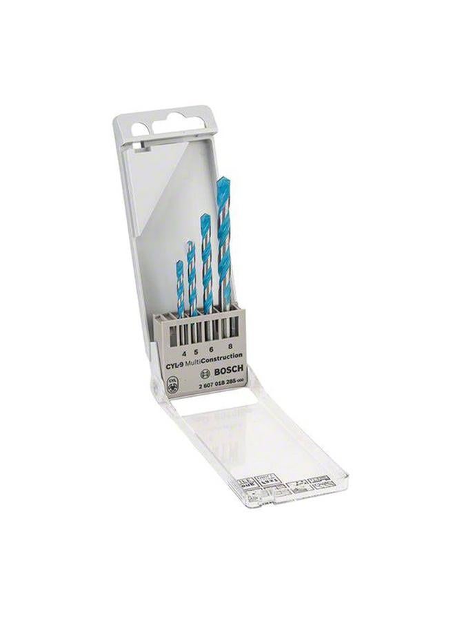 BOSCH 4-Piece CYL-9 Fluted Design Multiconstruction Drill Bit Set Blue and Silver  - Image 3