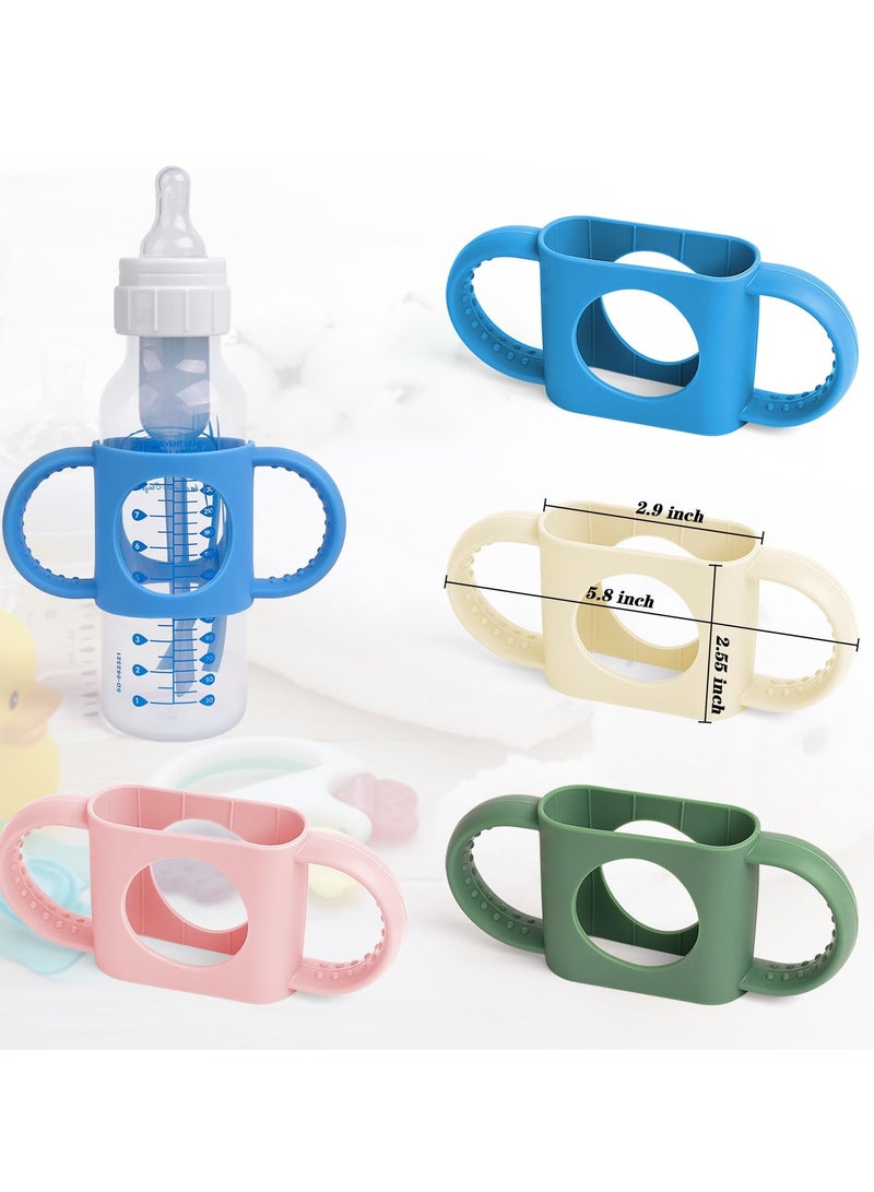 4-Pack Baby Bottle Handles: Easy-Grip Silicone Holders for Dr. Brown's Narrow Bottles - BPA-Free & Baby-Friendly - Image 4