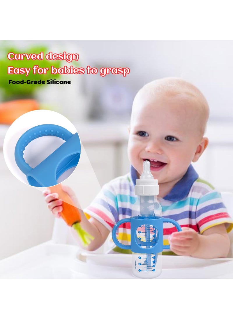 4-Pack Baby Bottle Handles: Easy-Grip Silicone Holders for Dr. Brown's Narrow Bottles - BPA-Free & Baby-Friendly - Image 2