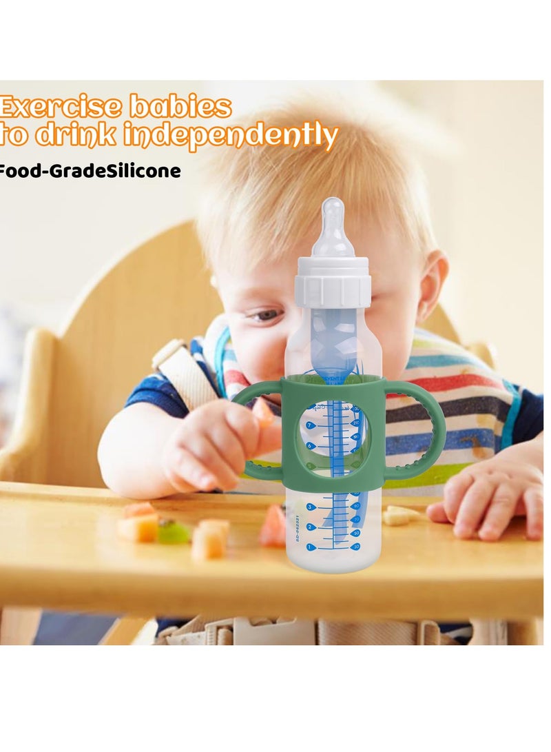 4-Pack Baby Bottle Handles: Easy-Grip Silicone Holders for Dr. Brown's Narrow Bottles - BPA-Free & Baby-Friendly - Image 5