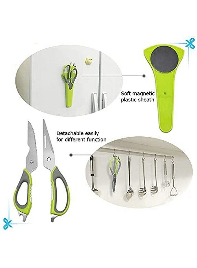 Limbjal Limbjal® Heavy Duty Kitchen Scissors 7 in 1 Tool Stainless Steel Multipurpose Detachable Mighty Shears for Chicken, Fish, Meat-Vegetables-Bones-Flowers-Nuts-Herbs  - Image 4