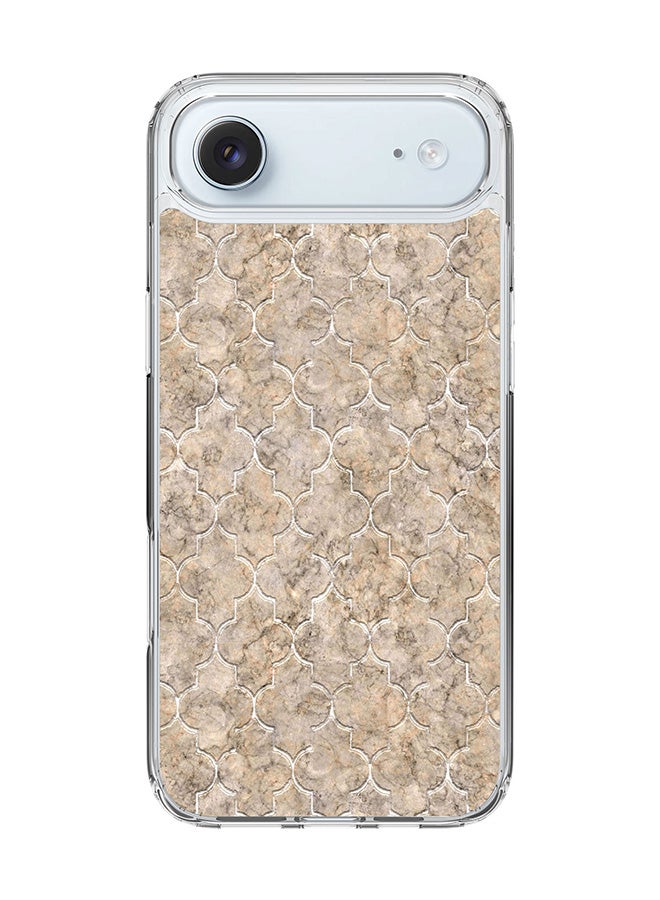 Stylizedd Classic Clear MagSafe Case for iPhone 17 Air , Hybrid Soft Case Flexible Edges Anti Drop TPU PC Gel Thin Transparent Cover [ Designed for iPhone 17 Air ] - Arabesque Tiles Full Print