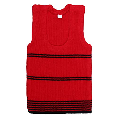Superminis Boy's & Girl's Woollen Regular Fir Vest T-Shirts, Pack of 3 (18-24 Months, Red, Pink and Maroon) - Image 3