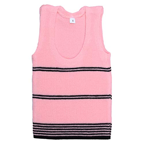 Superminis Boy's & Girl's Woollen Regular Fir Vest T-Shirts, Pack of 3 (18-24 Months, Red, Pink and Maroon) - Image 2