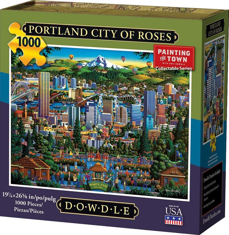 D.O.W.D.L.E Dowdle Jigsaw Puzzle - Portland City of Roses - 1000 Piece - Image 1