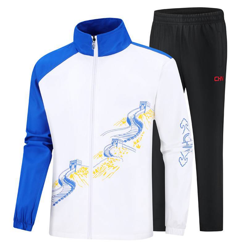 Sports Suit Men'S Youth Stand Collar Competition Training Sportswear Women'S Running Group Activity Middle School Uniform - Image 3