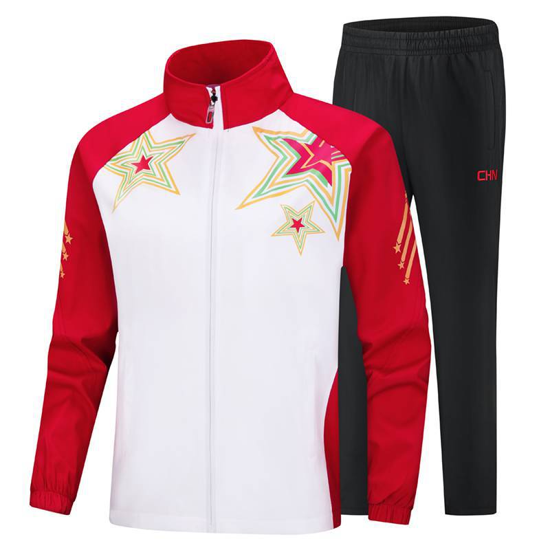 Sports Suit Men'S Youth Stand Collar Competition Training Sportswear Women'S Running Group Activity Middle School Uniform - Image 4