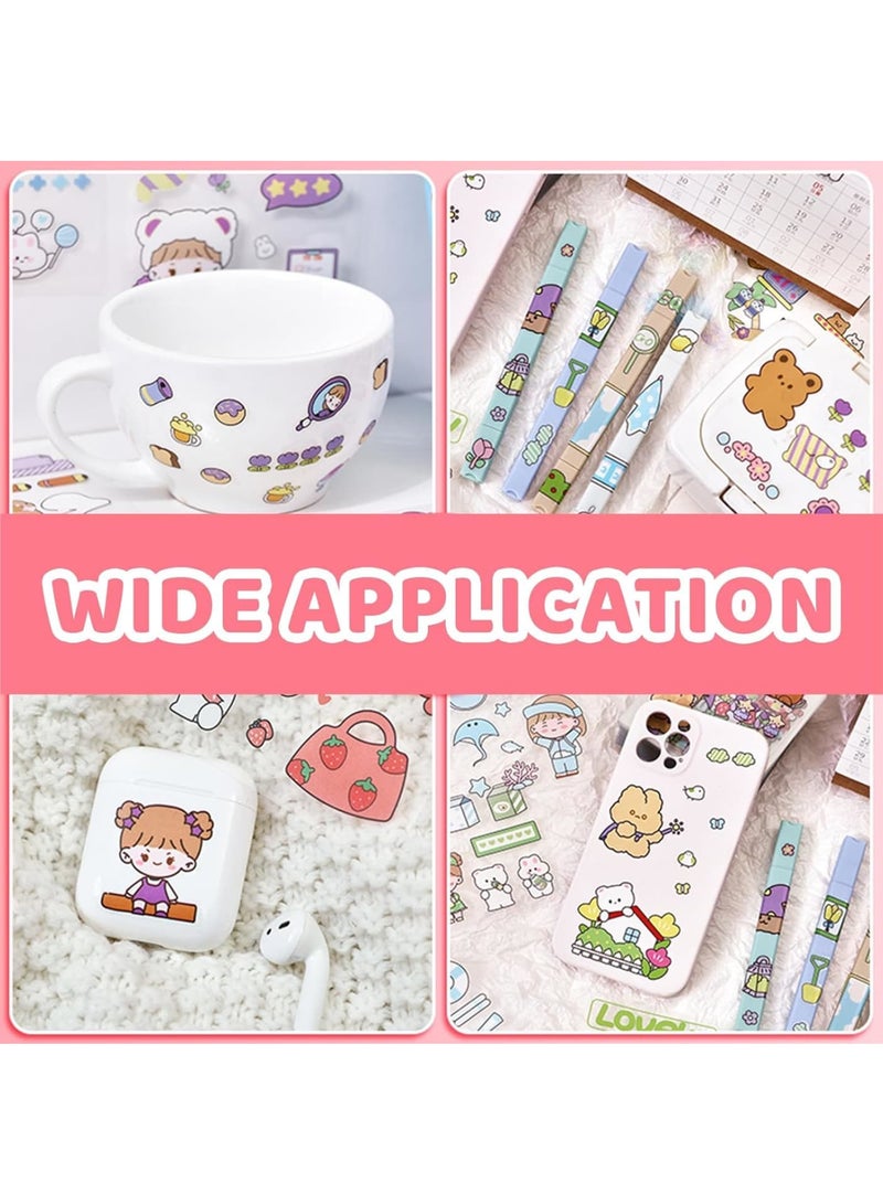 KASTWAVE Stickers Set, Magical Girl Kawaii Sticker Collection, 100 pcs Trendy ; Cute Waterproof Decals for Laptops, Water Bottles, Scrapbooks, Ideal for Crafts, Journaling ; Gifts for Kids - Image 3