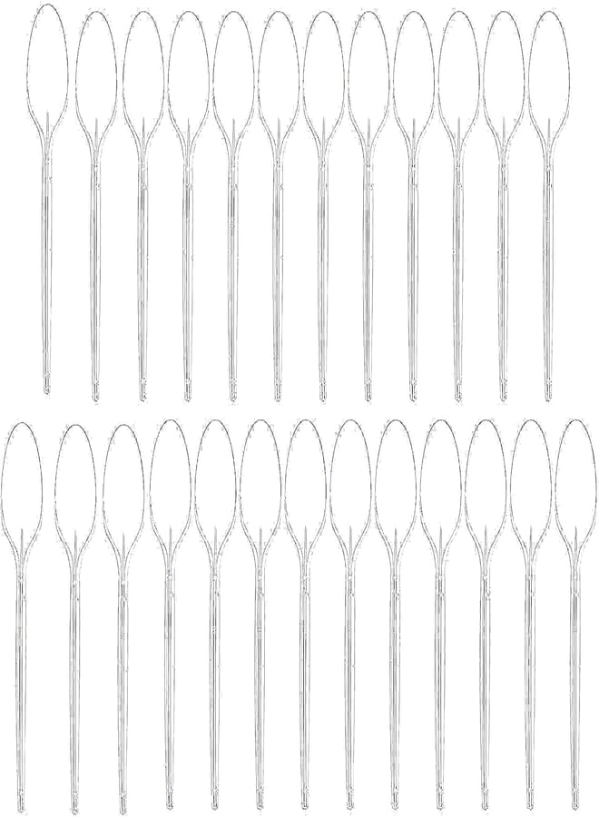 SILA Sylla plastic spoons, 25 count - clear