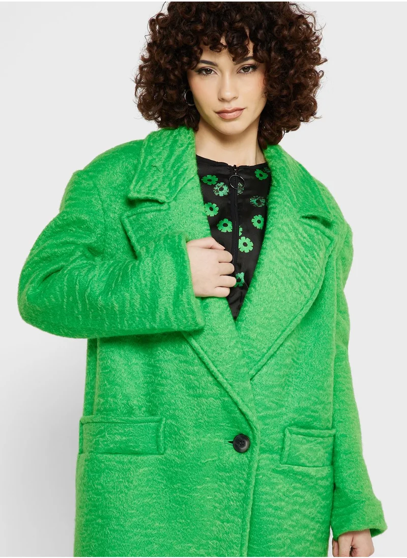 TOPSHOP Pocket Detail Longline Coat