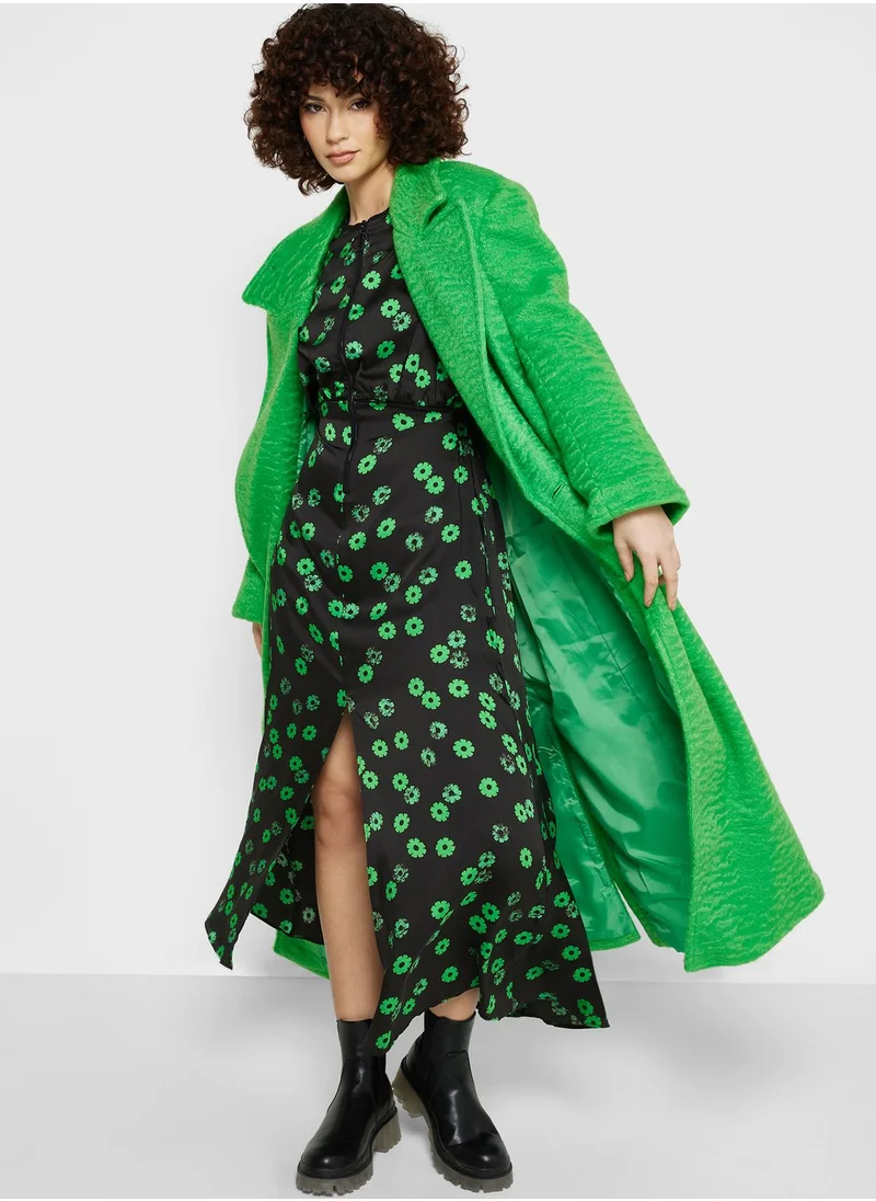 TOPSHOP Pocket Detail Longline Coat