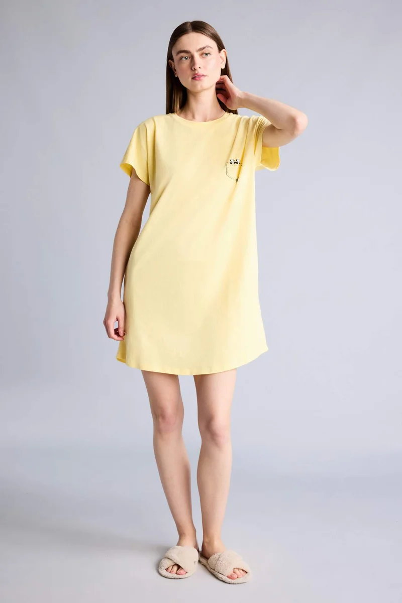 DeFacto Regular Fit Crew Neck Knitted Dress