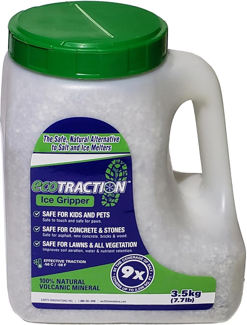 EcoTraction ET3RJ All-Natural Volcanic Mineral Ice Traction Granules, 3.5kg - Image 1