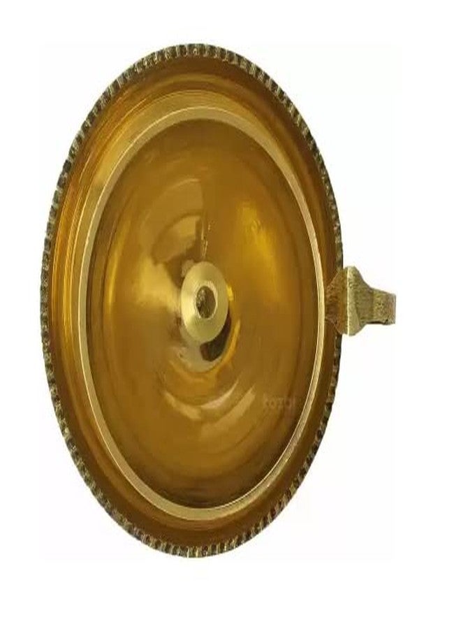 UAPAN Wooden Handle Brass Table Diya I for Home, Temple and Shop Brass Table Diya (Height: 2.25 inch) - Image 3