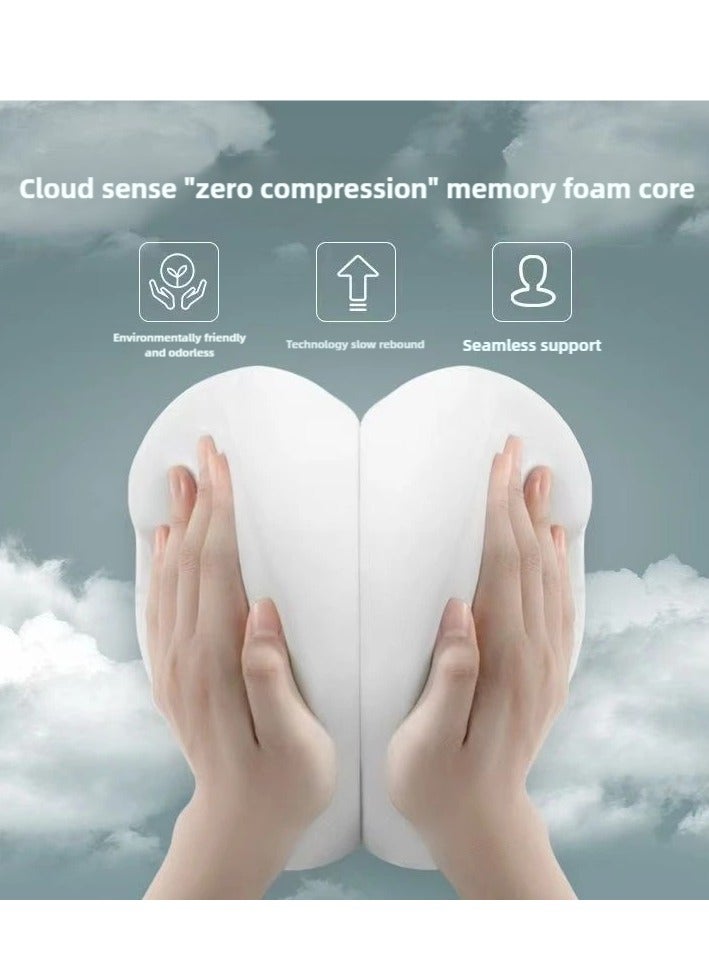 Car Headrest for Driver Neck Support, Long Time Posture Relief Memory Foam Pillow, Green+Grey Dual-Tone - Image 3