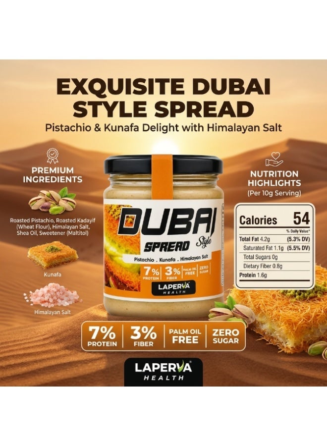 Laperva Health Dubai Style Pistachio Kunafa Spread 100g, No Added Sugar, Palm Oil Free Crunchy ... - Image 4