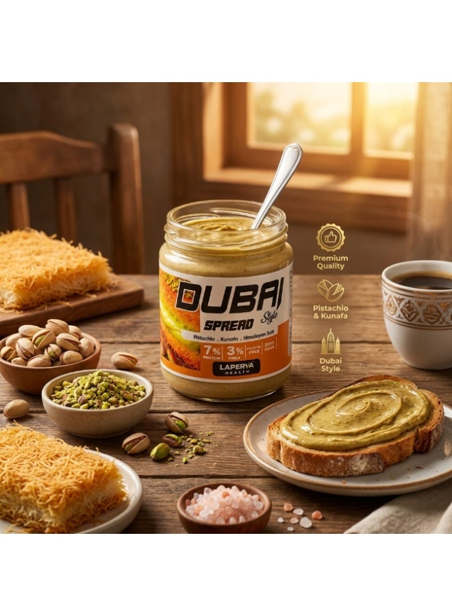 Laperva Health Dubai Style Pistachio Kunafa Spread 100g, No Added Sugar, Palm Oil Free Crunchy ... - Image 2
