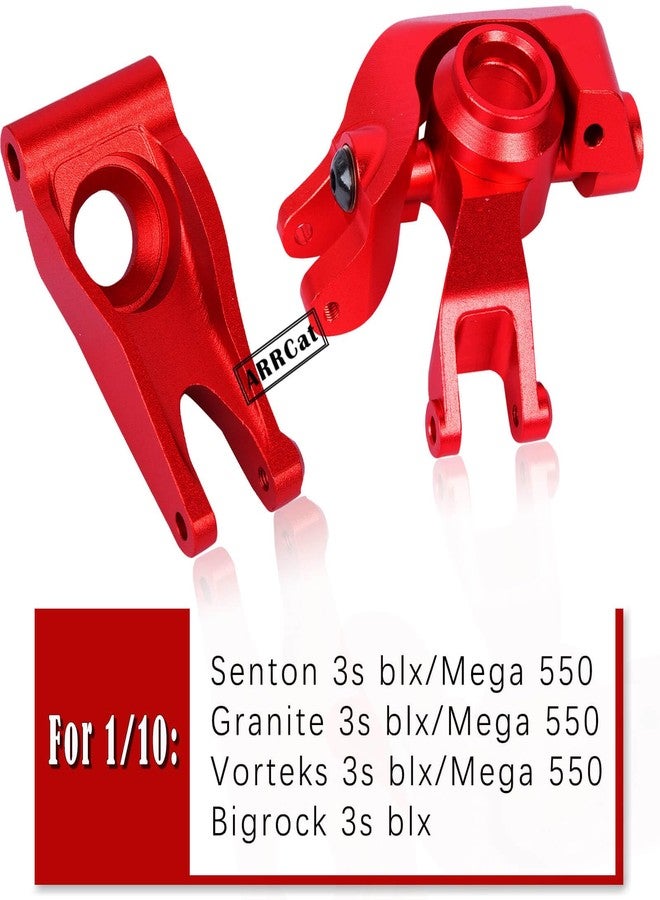 قطع غيار ARRCat المُحسّنة لسيارات Senton/Granite/BigRock/Vorteks 3S Blx MEGA550 4X4 بمقياس 1/10، تتضمن: مفاصل توجيه أمامية من الألومنيوم، ومحاور C، وكتل توجيه العجلات، ومحاور خلفية، وقطع رفع، AR330442، AR330467، AR330469، لون أحمر - Image 2
