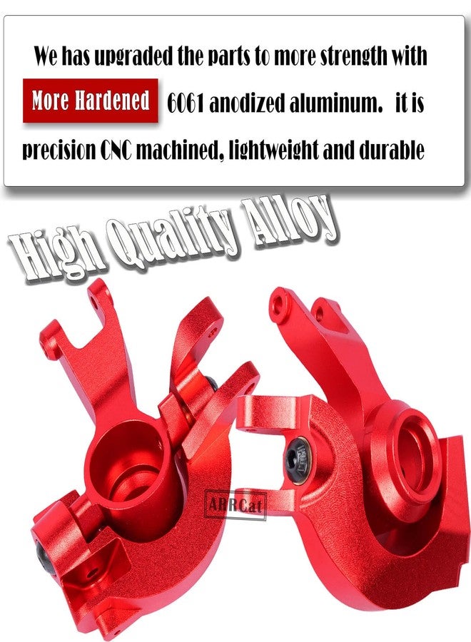 قطع غيار ARRCat المُحسّنة لسيارات Senton/Granite/BigRock/Vorteks 3S Blx MEGA550 4X4 بمقياس 1/10، تتضمن: مفاصل توجيه أمامية من الألومنيوم، ومحاور C، وكتل توجيه العجلات، ومحاور خلفية، وقطع رفع، AR330442، AR330467، AR330469، لون أحمر - Image 3