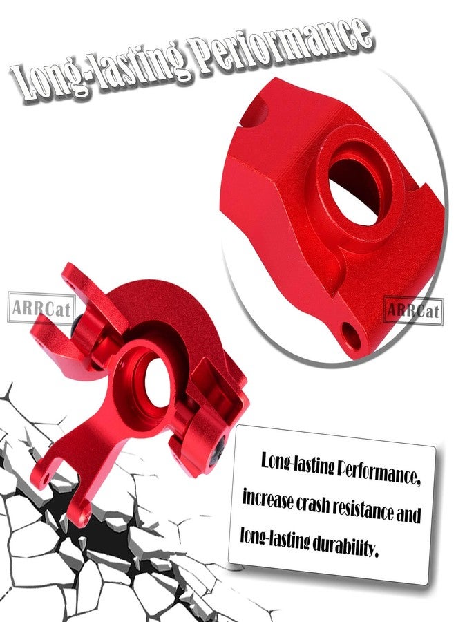 قطع غيار ARRCat المُحسّنة لسيارات Senton/Granite/BigRock/Vorteks 3S Blx MEGA550 4X4 بمقياس 1/10، تتضمن: مفاصل توجيه أمامية من الألومنيوم، ومحاور C، وكتل توجيه العجلات، ومحاور خلفية، وقطع رفع، AR330442، AR330467، AR330469، لون أحمر - Image 5