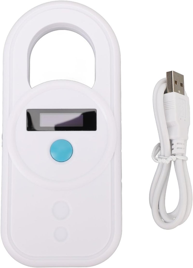 Animal Microchip Scanner, USB Interface Pet Chip ID Tag Reader for Dogs Cats Horses Rechargeable Portable Handheld 128 Storage Capacity for Pet Shop Animal Hospital (White) - Image 5