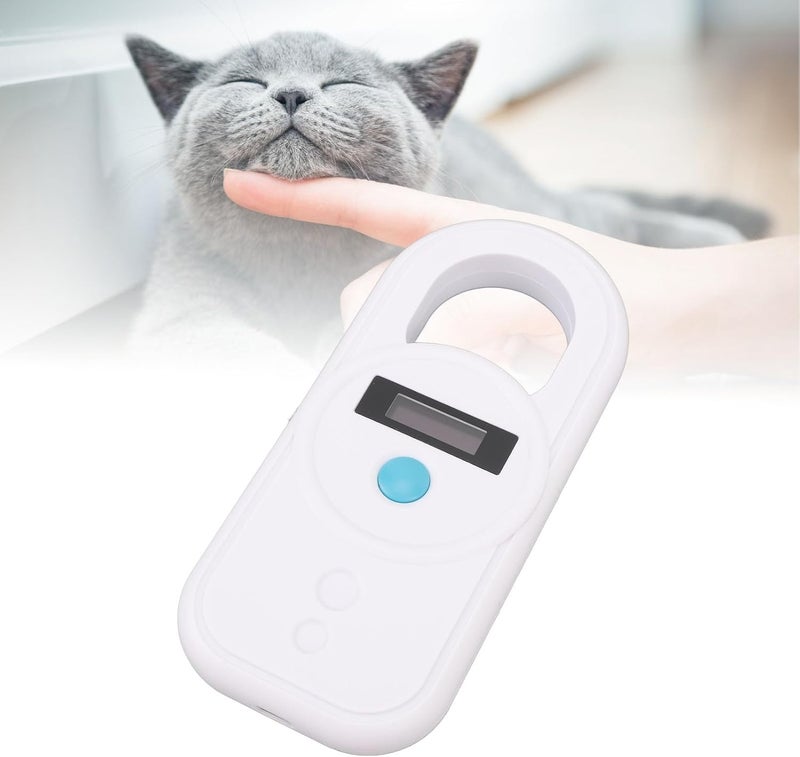 Animal Microchip Scanner, USB Interface Pet Chip ID Tag Reader for Dogs Cats Horses Rechargeable Portable Handheld 128 Storage Capacity for Pet Shop Animal Hospital (White) - Image 4