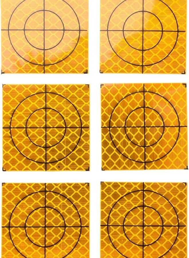 100 Pack Yellow Acrylic Reflector Targets 50x50mm for Total Station Measurement - Image 4