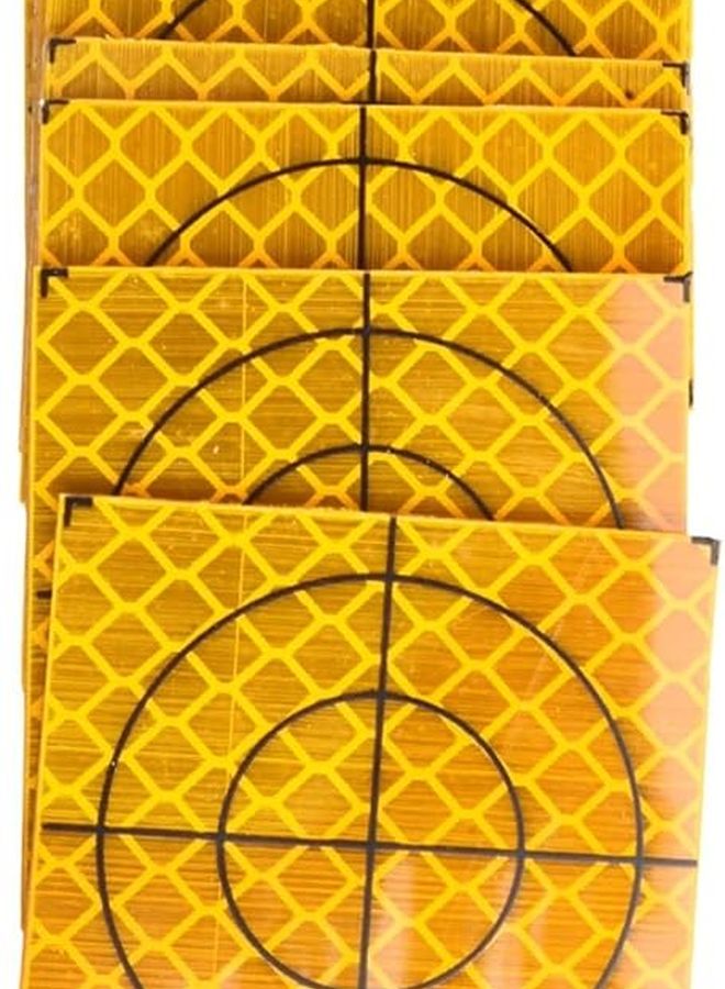 100 Pack Yellow Acrylic Reflector Targets 50x50mm for Total Station Measurement - Image 5