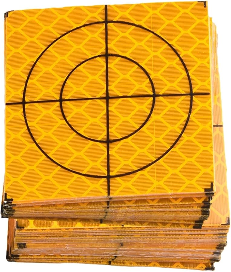 100 Pack Yellow Acrylic Reflector Targets 50x50mm for Total Station Measurement - Image 3