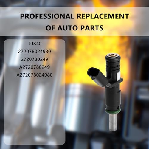 NECATUO Set of 6 Fuel Injectors Compatible with MercedesBenz C230 C300 C350 CLK350 E350 GLK350 ML350 ML450 R350 S400 SLK280 SLK300 SLK350 V6 Replaces FJ840 272078024980 A272078024 - Image 3