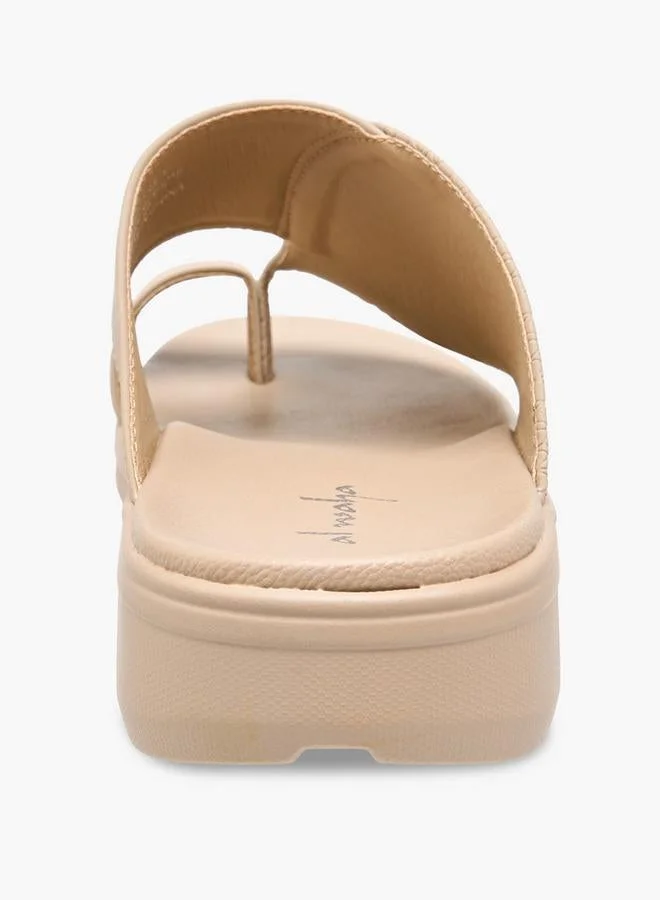 Al Waha BEIGE Men Toe Loop Detail Arabic Sandals Ramadan Collections for Men | Best Price UAE