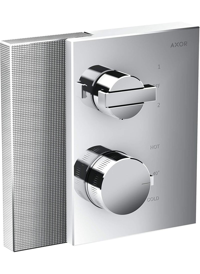 AXOR AXOR Edge Avantgarde 2Handle 7inch Wide Thermostatic Shower Trim for Roughin Valve in Chrome 46761001 