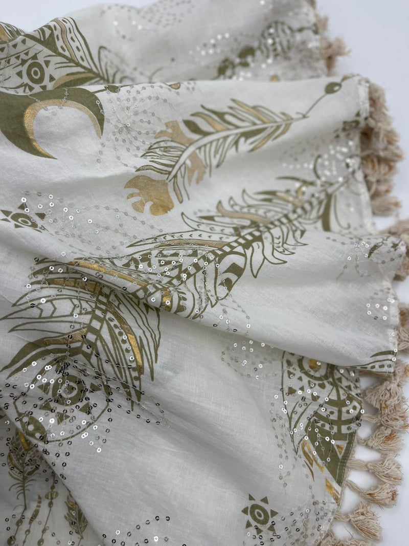 Antica Sartoria White & Gold Playsuit - Image 4
