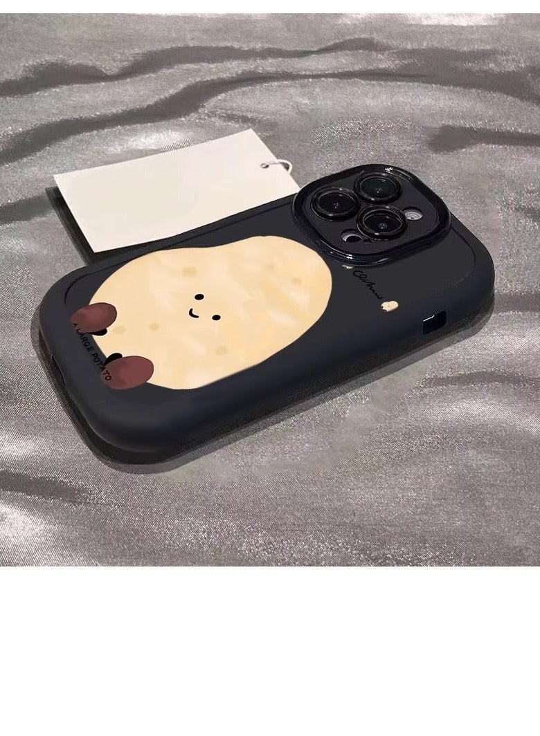 NIBEMINENT A Big Potato Protective TPU Case Cover For iPhone 16 Plus, Black