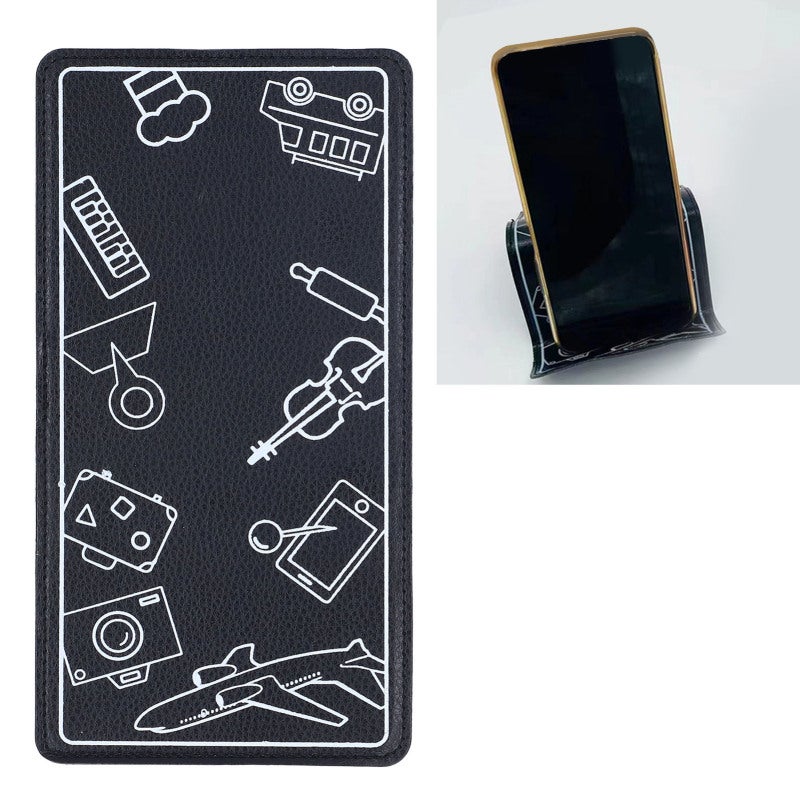 Airplane Phone Holder: Black Foldable Compact Design - Hands Free Convenience Flexible Phone Stand for Travel Home Viewing Photo Recording - Image 5