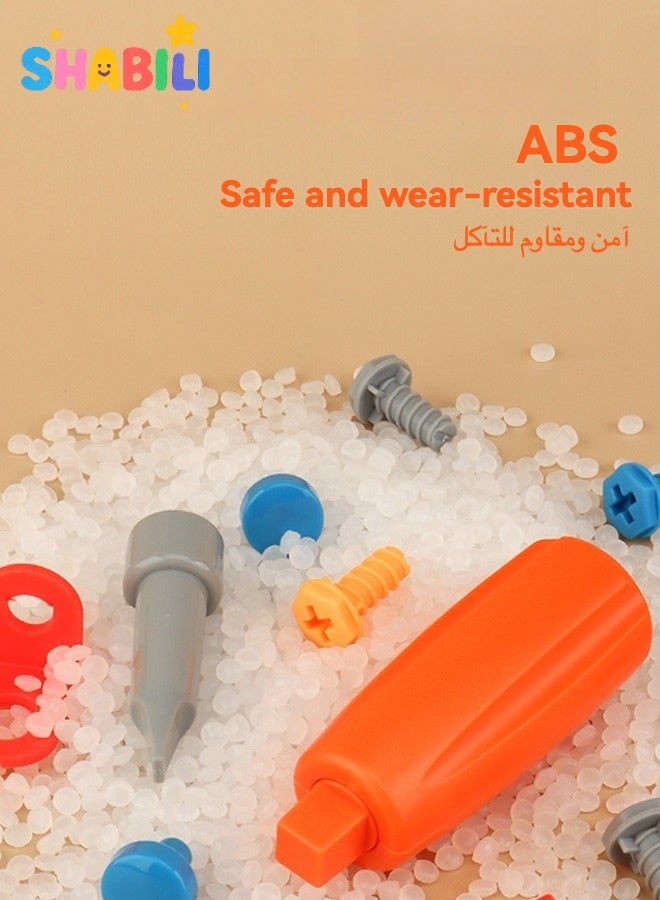 شبيلي ٣٥١ قطعة صندوق أدوات恐لون للأطفال مع مثقاب كهربائي، مجموعة لعب تجميع وتفكيك، مناسبة من عمر ٦ سنوات فما فوق، لعبة تعليمية STEM، هدية مثالية للعيد أو عيد الميلاد - Image 3