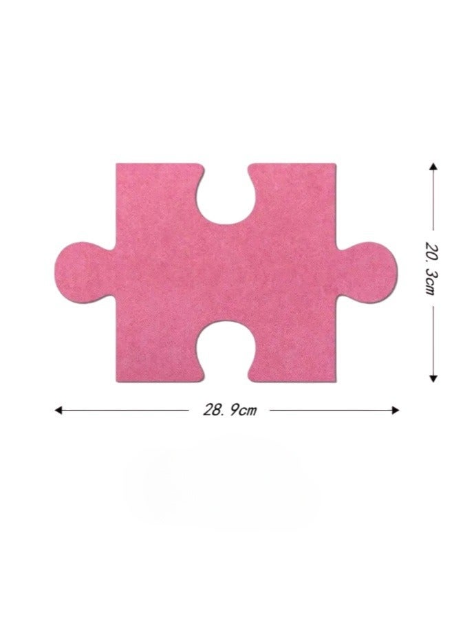 15 pieces of dopamine colored felt three-dimensional DIY puzzle wall stickers, photo background wall, can also be used as small light object storage, can also be used as a floor mat. - Image 3