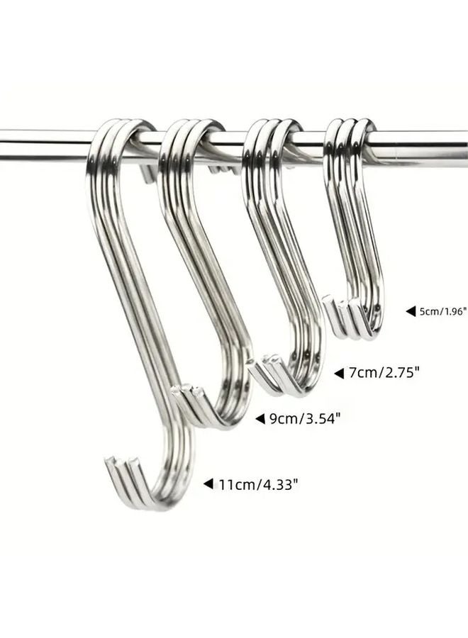 10pcs Heavy Duty S Shaped Hooks 4 3 Inch Silvery Metal Lifting Hooks for Home Garage Workshop - Image 4