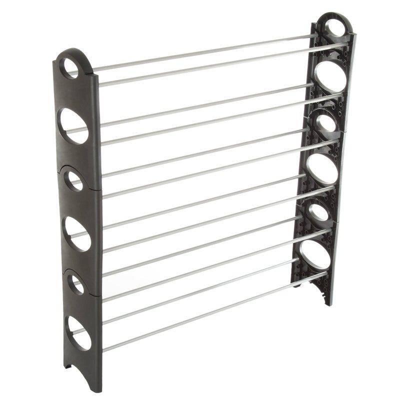 Everyday Home Stackable Shoe Rack 6Tier Shoe Organizer for Closet Bathroom Entryway Footwear Shelf Holds 24 Pair Sneakers Heels and Boots