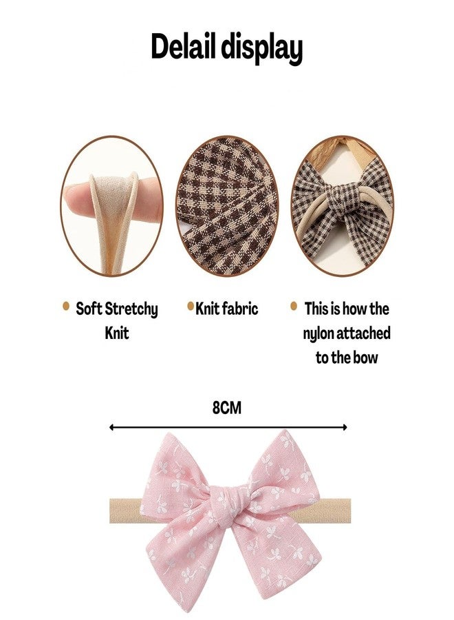 BendJoy® 3-Pack Headbands for Baby Girl, Soft Stretch Gentle Fit Headbands with Cute Bows | Newborn to 12 Months | Seamless & Lightweight | Photo Prop | Gift Set - Image 2