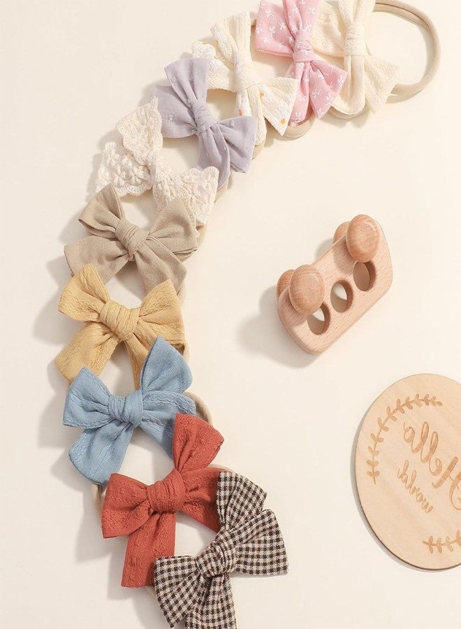BendJoy® 3-Pack Headbands for Baby Girl, Soft Stretch Gentle Fit Headbands with Cute Bows | Newborn to 12 Months | Seamless & Lightweight | Photo Prop | Gift Set - Image 4