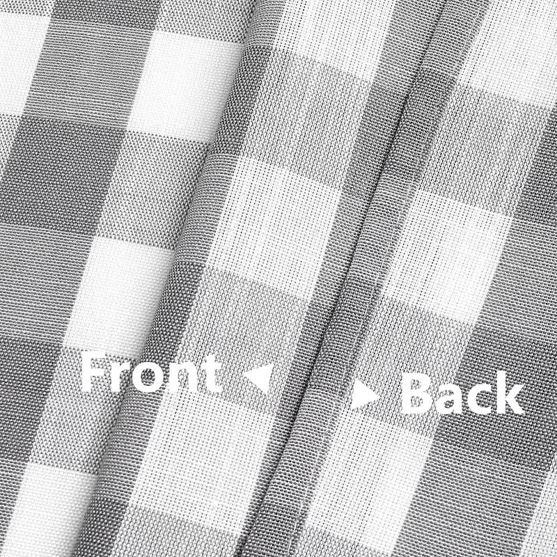 Bapawfish Buffalo Plaid Cafe Curtains 36 Inches Long  Gray And White Buffalo Check Kitchen Tier Curtains  Gingham Rod Pocket Short Tier Curtain For Kitchen Bathroom Window  28""X36""  Silver/Grey  Set Of 2 - Image 4
