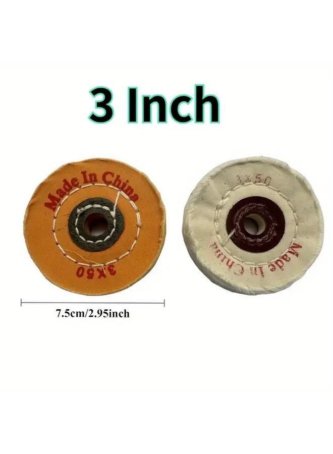 3 Inch Spiral Stitched Gauze Polishing Wheel With 1 2 Inch Shaft Hole For Bench Grinder - Image 4