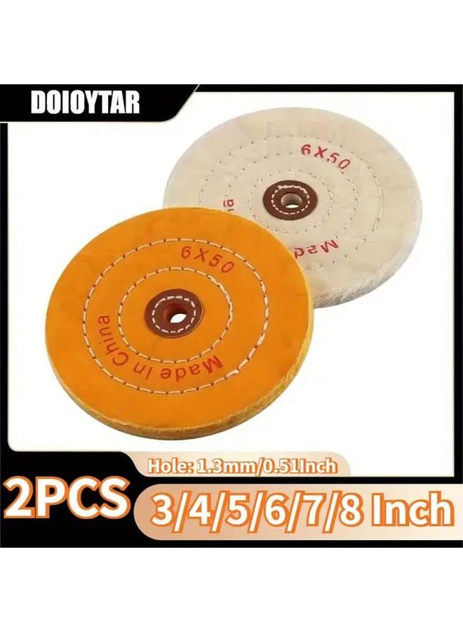 3 Inch Spiral Stitched Gauze Polishing Wheel With 1 2 Inch Shaft Hole For Bench Grinder - Image 2