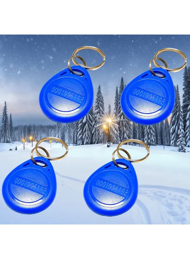 Blue 10Pcs 125kHz TK4100 Proximity Card PVC Key Fob Access Control ID Tag - Image 3