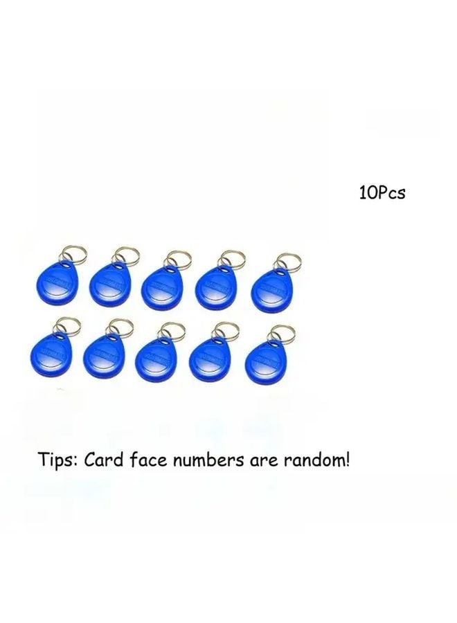 Blue 10Pcs 125kHz TK4100 Proximity Card PVC Key Fob Access Control ID Tag - Image 1