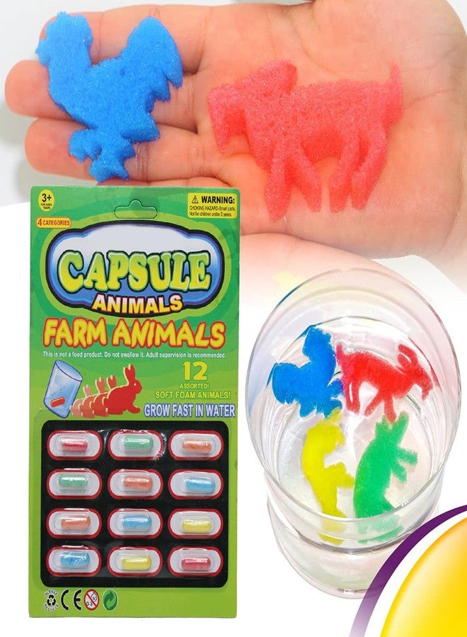 EKAN Magic Grow Capsules Growing in Water Animal Toys for Kids Party Favor Educational Toys 12Pcs Water Capsules Multicolor - Image 1