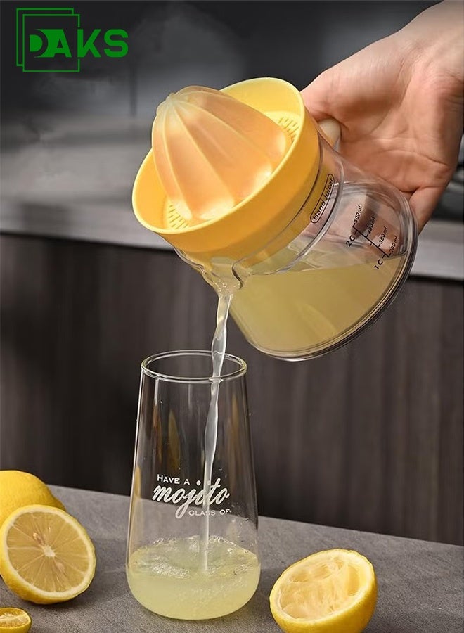 DAKS Manual Citrus Juicer 500ML – Orange Hand Crank Lemon Orange Juicer, Portable Fruit Squeezer for Kitchen, Camping & Travel - Image 5