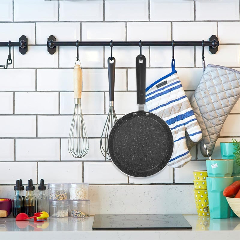 LABRIMP Nonstick Egg Frying Pan and Small Cooking Skillet 22cm Black with Composite Base for Induction and Gas Stovetops Home Kitchen Breakfast Cookware - Image 5